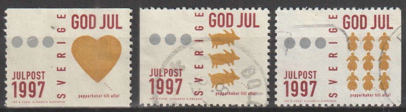 SWEDEN 1997 Domestic Christmas Post ULH SG 1949-51