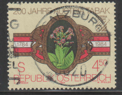 AUSTRIA 1984 The 200th Anniversary of Austria Tabak UNH SG 2012