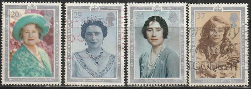 GB 1990 The 90th Anniversary of the Birth of the Queen Mother Elizabeth ULH SG 1507-10