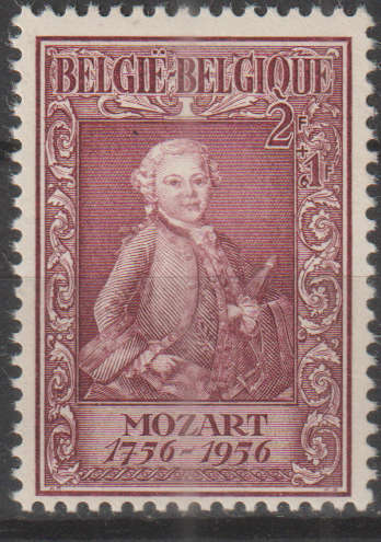 BELGIUM 1956 The 200th anniversary of the birth of Mozart MM SG 1576