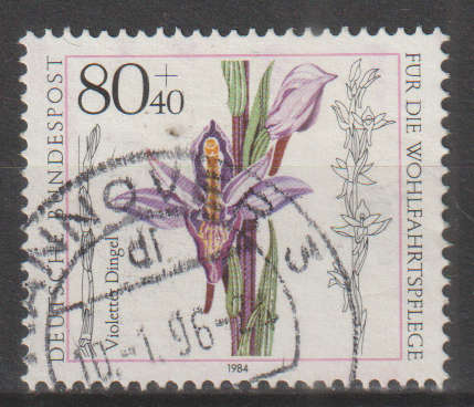 GERMANY 1984 Charity Stamps - Orchids ULH SG 2075