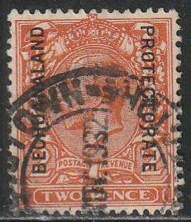 BECHUANALAND 1913 -1920 Great Britain Postage Stamps Issue of 1912-1913 Overprinted ULH SG 93