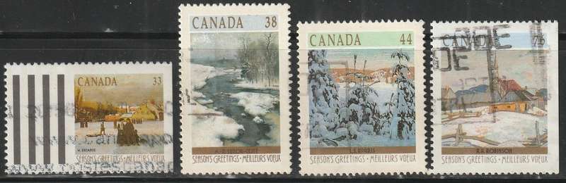 CANADA 1989 Christmas - Paintings of Winter Landscapes ULH SG 1342-5