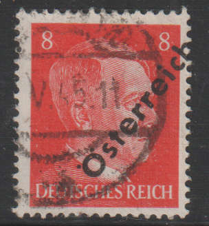 AUSTRIA  1945 Adolf Hitler, 1889-1945 - German Empire Postage  Overprinted "Österreich" ULH SG 827