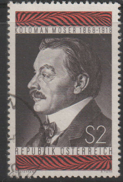 AUSTRIA 1968 The 50th Anniversary of the Death of Koloman Moser UNH SG 1530