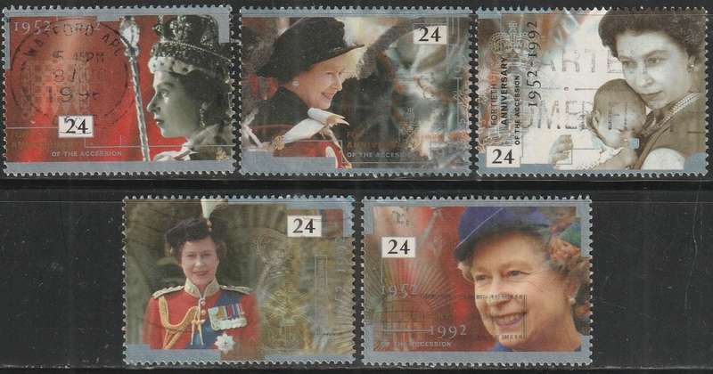 GB 1992 The 40th Anniversary of Queen Elizabeth II's Accession to the Throne ULH SG 1602-6