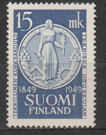 FINLAND 1949 The 100th anniversary of the Technical College MM SG 485