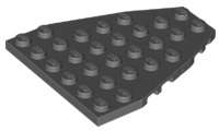 Lego (USED) ~ Wedge, Plate 7 x 6 with Stud Notches (Boat Bow Plate)  DARK BLUEISH GRAY