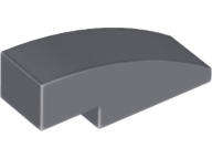 USED LEGO Slope, Curved 3 x 1 DARK BLUEISH GRAY