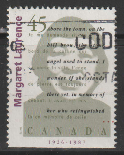 CANADA 1996 Canadian Authors - Imperforated Top or Bottom ULH SG 1706