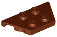 USED LEGO Wedge, Plate 2 x 4 REDISH BROWN