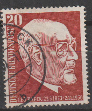 GERMANY  1957 Leo Baeck, 1873-1956  ULH SG 1197