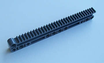 ORIGINAL LEGO Technic, Gear Rack 1 x 14 x 2 with Axle and Pin Holes USED DARK BLUEISH GRAY