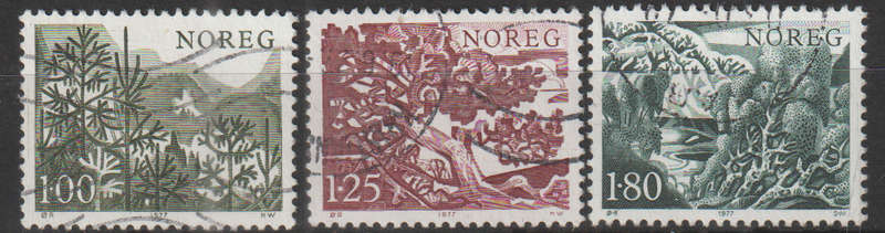 NORWAY 1977 Trees UNH SG 797-9