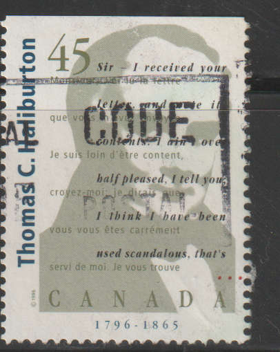 CANADA 1996 Canadian Authors - Imperforated Top or Bottom ULH SG 1710