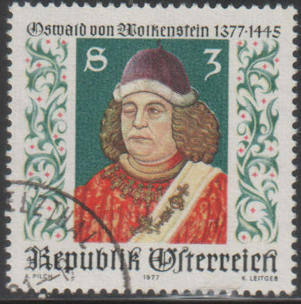 AUSTRIA 1977 The 600th Anniversary of the Birth of Oswald von Wolkenstein UNH SG 1778