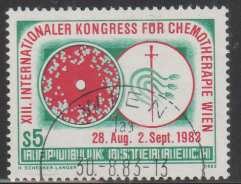 AUSTRIA 1983 The 13th International Congress on Chemotherapy, Vienna UNH SG 1972