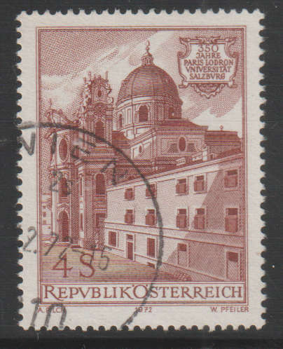 AUSTRIA 1972 The 350th Anniversary of the Paris-Lodron University in Salzburg UNH SG 1647
