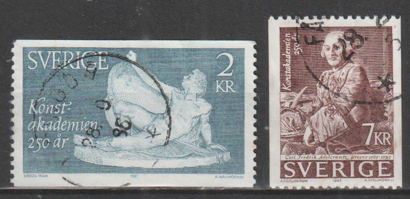 SWEDEN 1985 Royal Academy of Fine Arts ULH SG 1265/6
