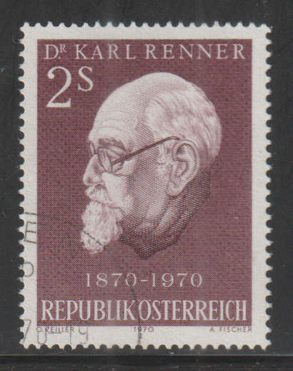 AUSTRIA 1970 The 100th Anniversary of the Birth of Dr. Karl Renner UNH SG 1601