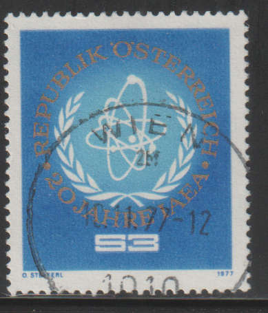 AUSTRIA 1977 The 20th Anniversary of the IAEA UNH SG 1785