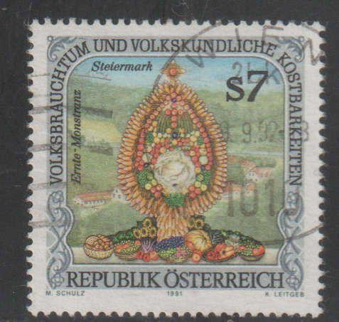 AUSTRIA 1991 National Customs and Folklore Treasures UNH SG 2276