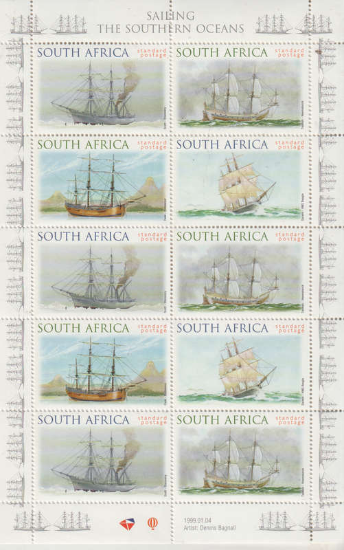 SOUTH AFRICA 1999 International Stamp Exhibition "AUSTRALIA '99" UMM  SACC 1188-91 SHEET