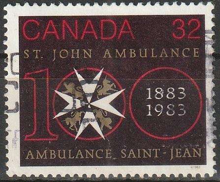 CANADA 1983 The 100th Anniversary of Saint John Ambulance in Canada ULH SG 1087