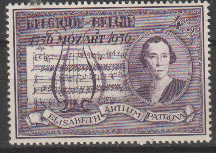 BELGIUM 1956 The 200th anniversary of the birth of Mozart MM SG 1577