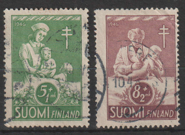 FINLAND 1946 The prevention of tuberculosis ULH SG 418/9