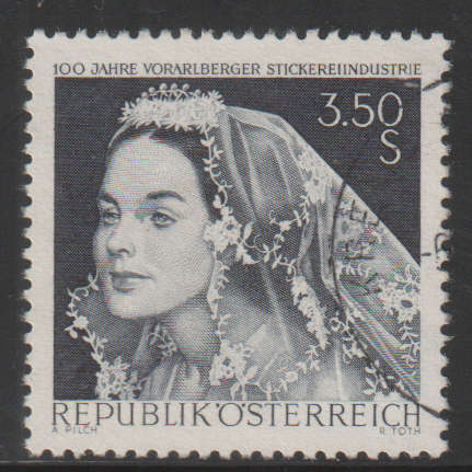 AUSTRIA 1968 The 100th Anniversary of the Vorarlberg Embroidery Industry UNH SG 1520