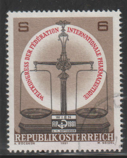 AUSTRIA 1981 World Congress of Fédération Internationale Pharmaceutique UNH SG 1907