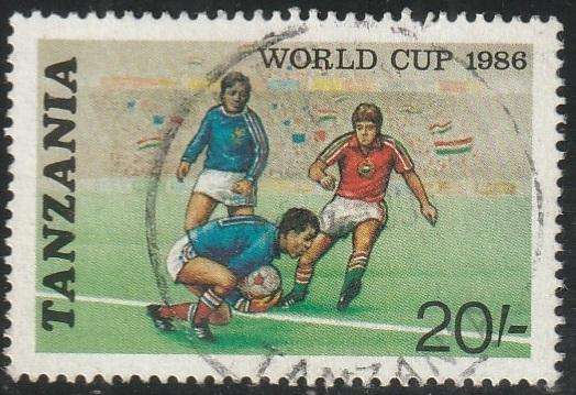 TANZANIA 1986 Football World Cup - Mexico 1986 VFU SG 497