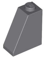 Lego (USED) ~ Slope 65 2 x 1 x 2 ~  DARK BLUEISH GRAY