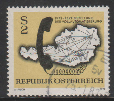 AUSTRIA 1972 Full Automation of the Telephone Network UNH SG 1654