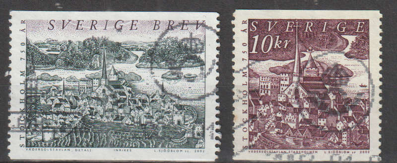 SWEDEN 2002 The 750th Anniversary of Stockholm ULH SG 2215/6