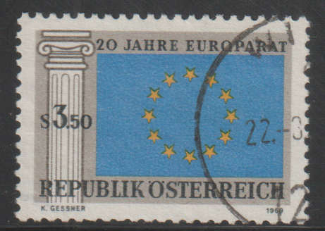 AUSTRIA 1969 The 20th Anniversary of the Council of Europe UNH SG 1551