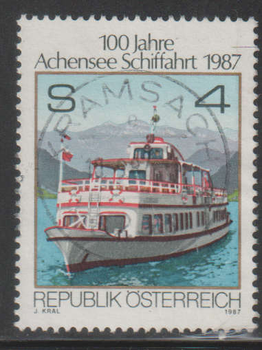 AUSTRIA 1987 The 100th Anniversary of Shipping on Lake Achen UNH SG 2133