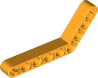 ORIGINAL LEGO Technic, Liftarm, Modified Bent Thick 1 x 9 (6 - 4) USED BRIGHT LIGHT ORANGE