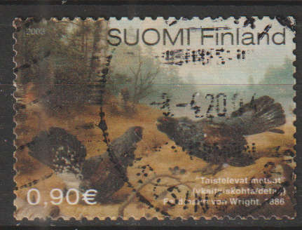 FINLAND 2003 Painting by Ferdinand von Wright "The Fighting Wood Grouses".ULH SG 1704