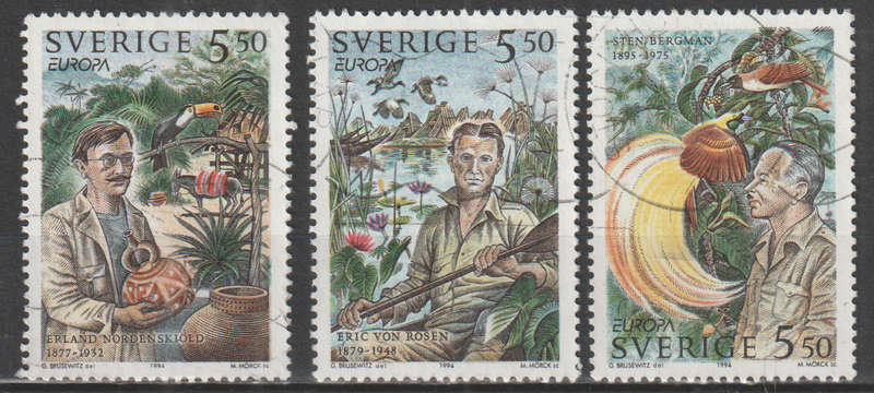 SWEDEN 1994 EUROPA Stamps - Great Discoveries ULH SG 1755-7