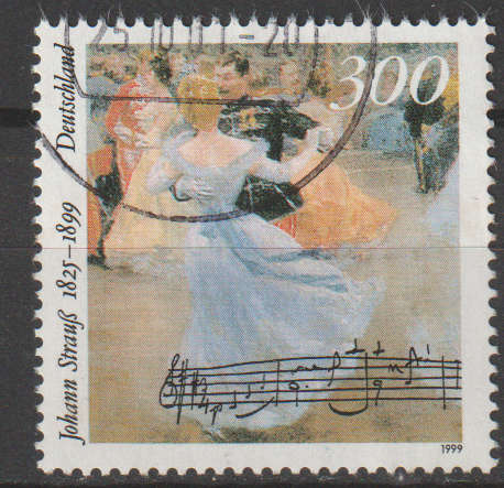 GERMANY 1999 The 100th Anniversary of the Death of Johann Struass, Composer ULH SG 2912