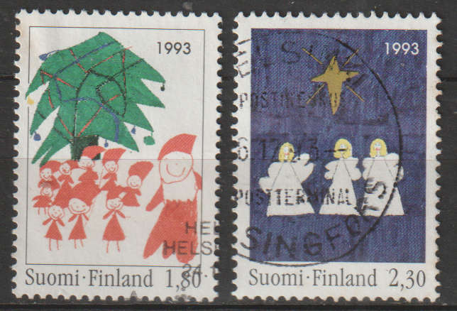 FINLAND 1993 Christmas stamps ULH  SG 1340/1