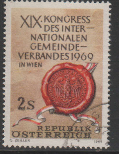 AUSTRIA 1969 The 19th Congress of the International Association of Municipalities 1969 inUNH SG 1555
