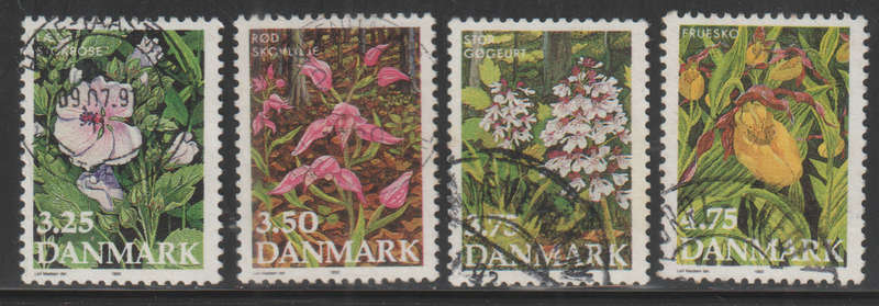 DENMARK 1990 Endangered Plant Species ULH SG 937-40