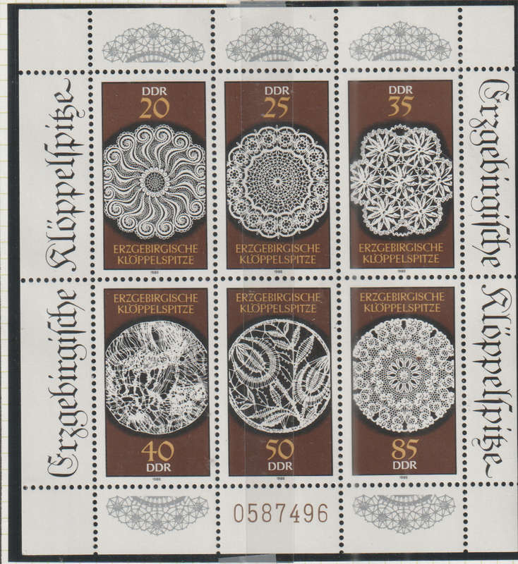 DDR 1988 Erzgebirge Laces UMM SG E2914A