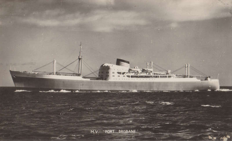 MINT POST CARD MV PORT BRISBANE