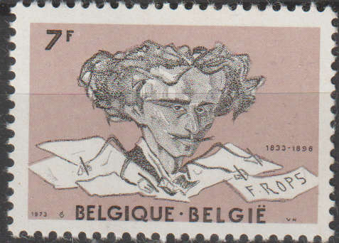 BELGIUM 1973 The 75th Anniversary of the Death of Felicien Rops UMM SG 2330