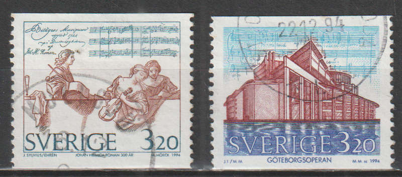 SWEDEN 1994 J H Roman, Gothenburg Opera ULH SG 1751/2
