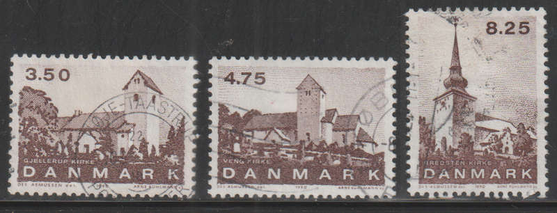 DENMARK 1990 Village Churches from Jutland ULH SG 942-4